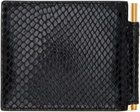 TOM FORD Black Printed Python Money Clip Wallet