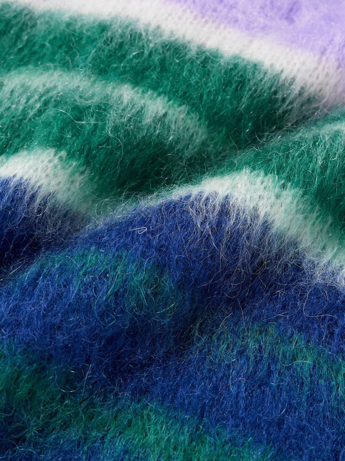 Marni - Striped Mohair-Blend Sweater - Purple