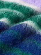 Marni - Striped Mohair-Blend Sweater - Purple