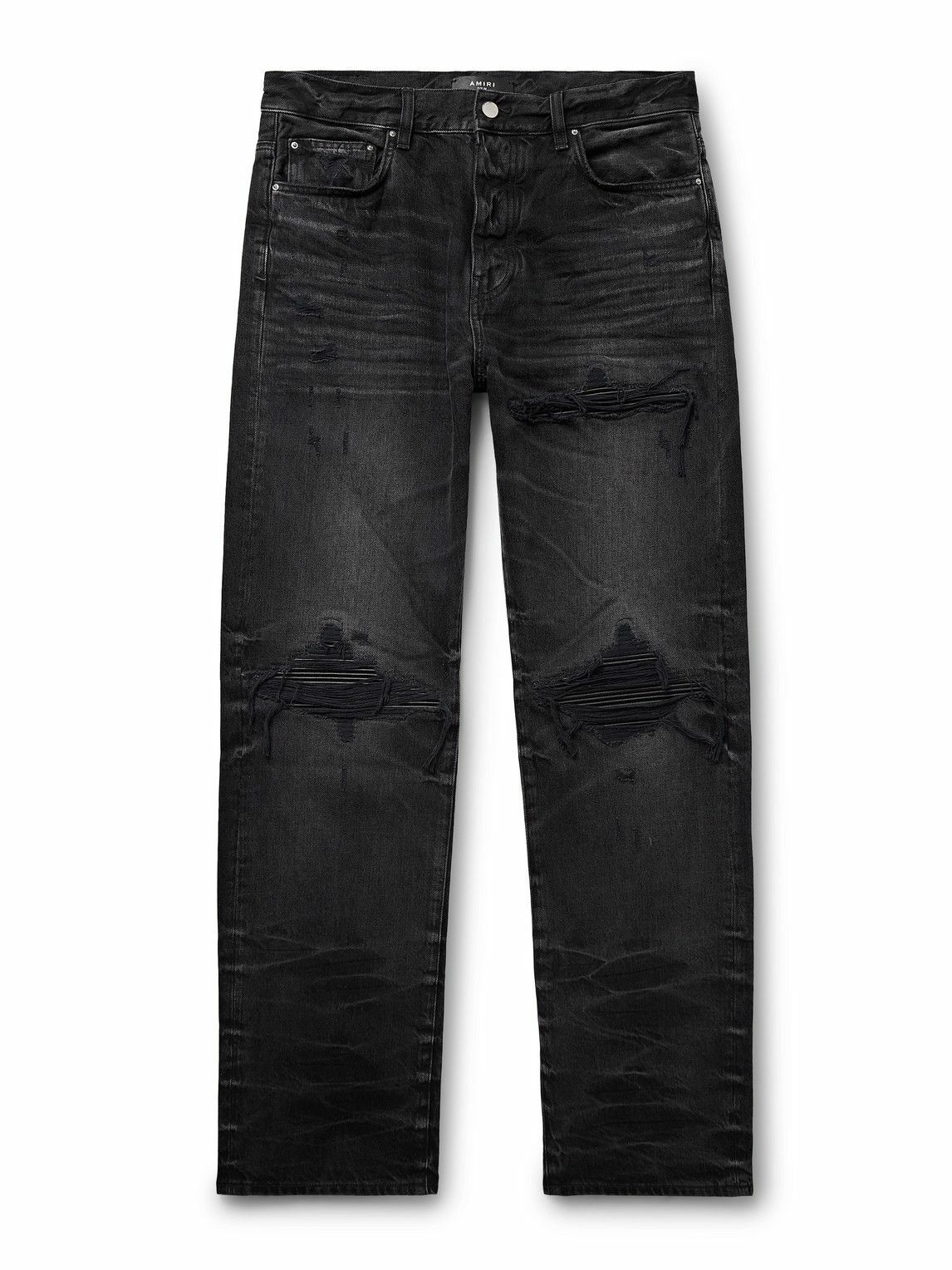 パンツ AMIRI MX1 denim Black jeans W30 Amiri MX1 Leather Patch Jeans Black Black
