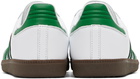 adidas Originals White & Green Samba OG Sneakers