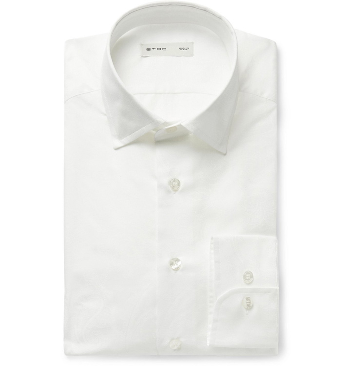 Photo: Etro - Cotton-Jacquard Shirt - White