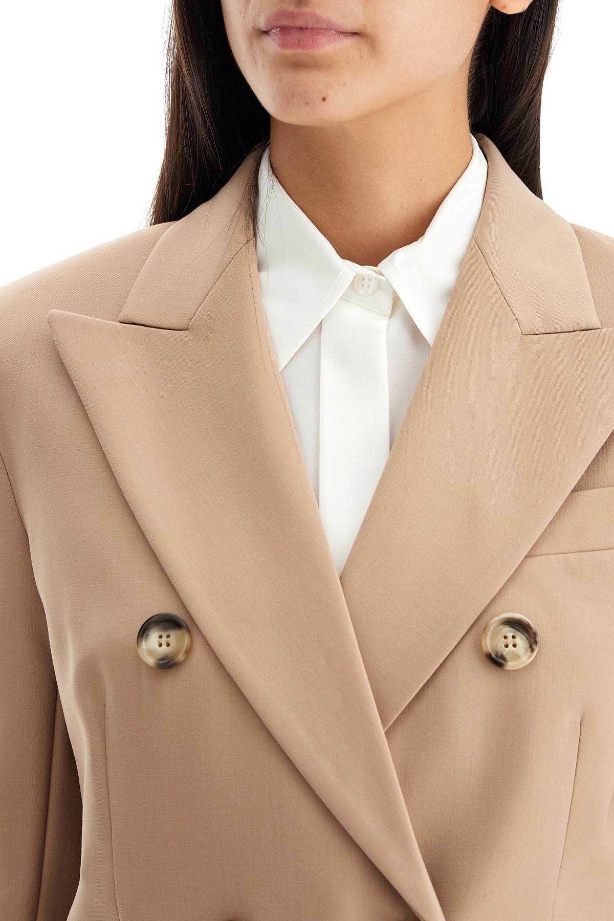 SPORTMAX 'adamo double-breasted stretch wool Beige Sportmax