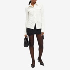 Good American Women's Mesh Side Tie Mini Skirt in Black