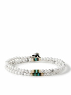 Mikia - Silver Multi-Stone Beaded Wrap Bracelet