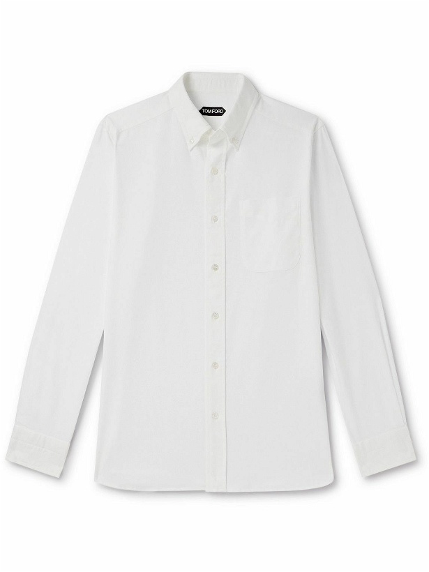 Photo: TOM FORD - Button-Down Collar Cotton Oxford Shirt - White