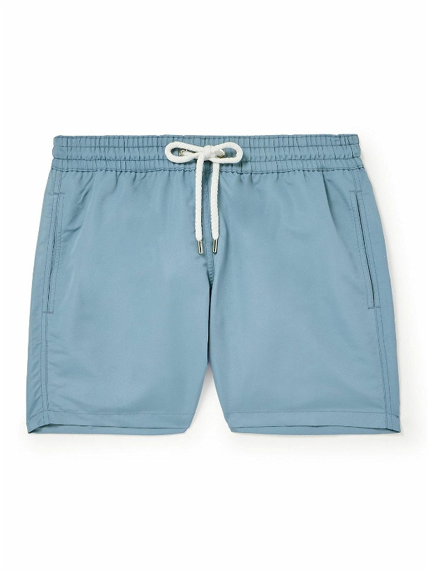 Photo: Frescobol Carioca - Slim-Fit Short-Length Recycled Swim Shorts - Blue