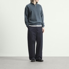 Auralee Men's High Gauge Sweat Half Zip Jumper in Dusty Blue