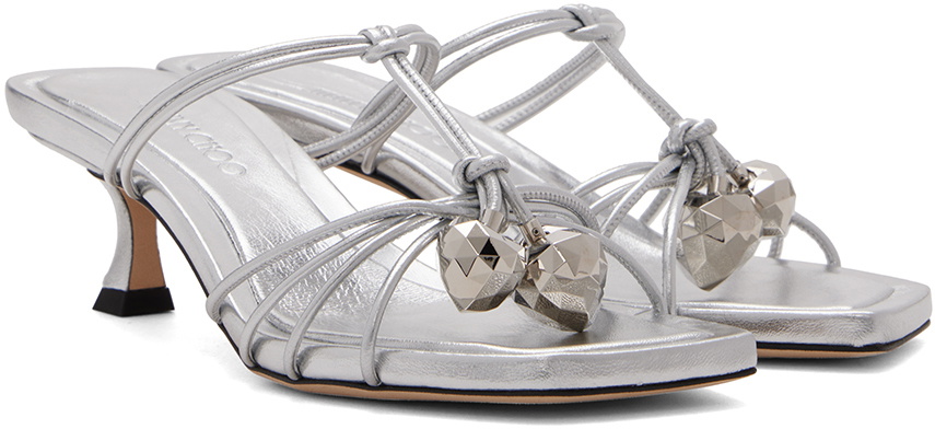 【JIMMY CHOO】Jemma Mule 50 ミュール Jemma Mule 50 | Tanzanite Nappa Leather Sandals | JIMMY CHOO