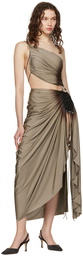 FAL-ASH Gray & Black Signature Maxi Dress