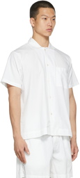 Tekla White Poplin Pyjama Shirt