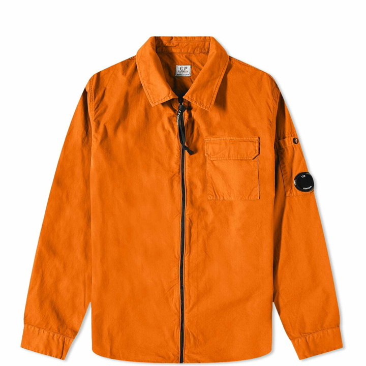 Photo: C.P. Company Undersixteen Women's Arm Lens Gabardine Shirt in Harvest Pumpkin