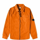 C.P. Company Undersixteen Women's Arm Lens Gabardine Shirt in Harvest Pumpkin