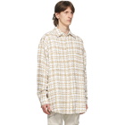 Faith Connexion Off-White and Gold Tweed Overshirt