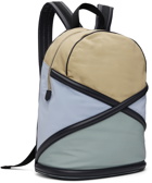 Alexander McQueen Beige & Blue 'The Harness' Backpack