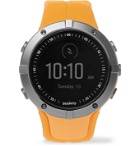 Suunto - Spartan Sport GPS Gunmetal-Tone and Silicone Watch - Yellow