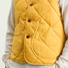 Drake's Men's x Nanga Quilted Vest in Mustard