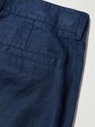 NN07 - Aden 1454 Straight-Leg Linen Suit Trousers - Blue