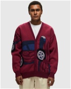 By Parra No Parking Knitted Cardigan Red - Mens - Zippers & Cardigans