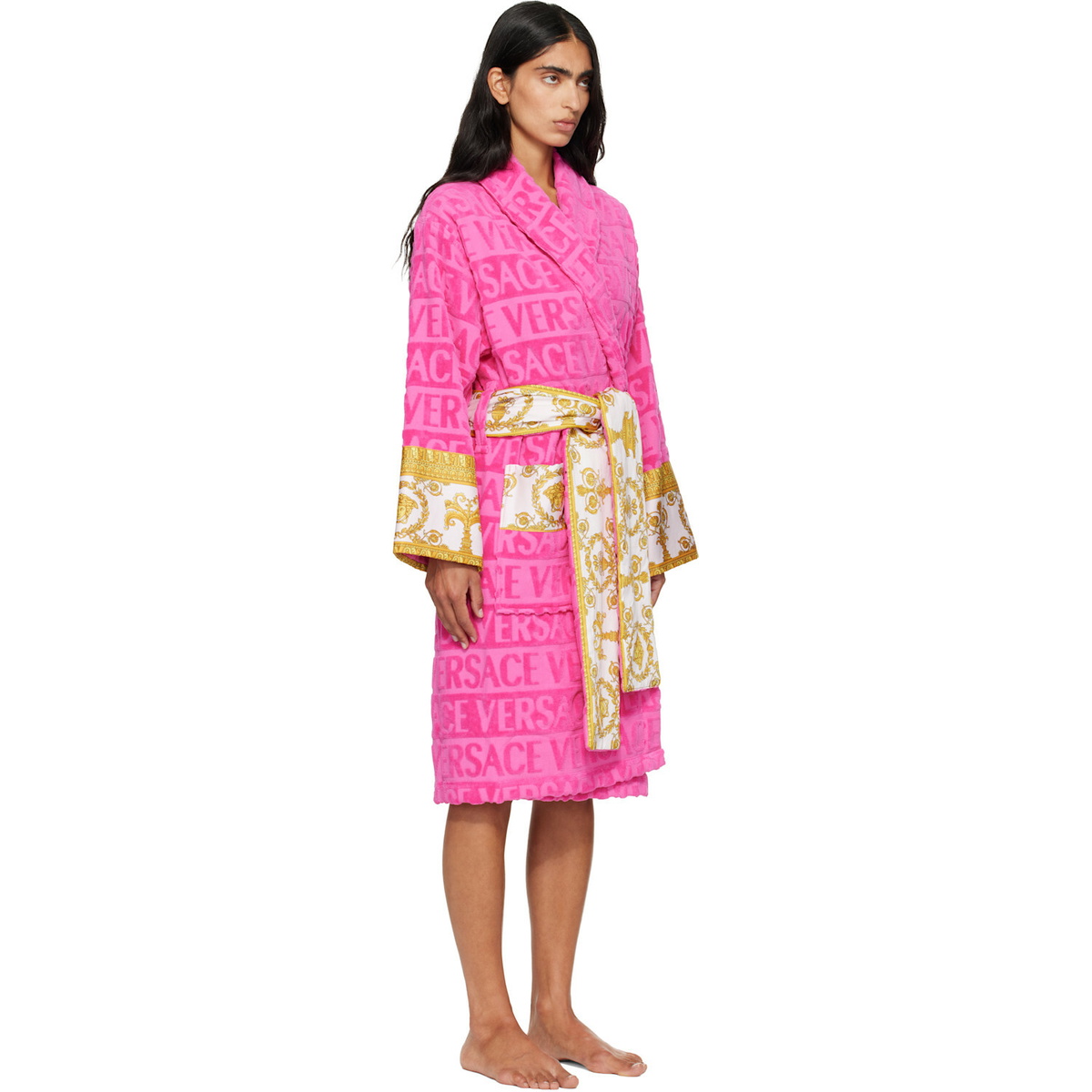 Versace Pink 'I Heart Baroque' Bathrobe