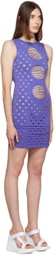Maisie Wilen Blue Perforated Minidress