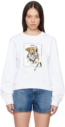 Moschino White Teddy Bear Sweatshirt