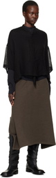 Y's Black Half Sleeve Box Shirt