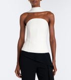 Roland Mouret Scarf-detail crêpe corset top
