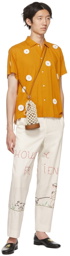 Bode Orange Daisy Rickrack Shirt