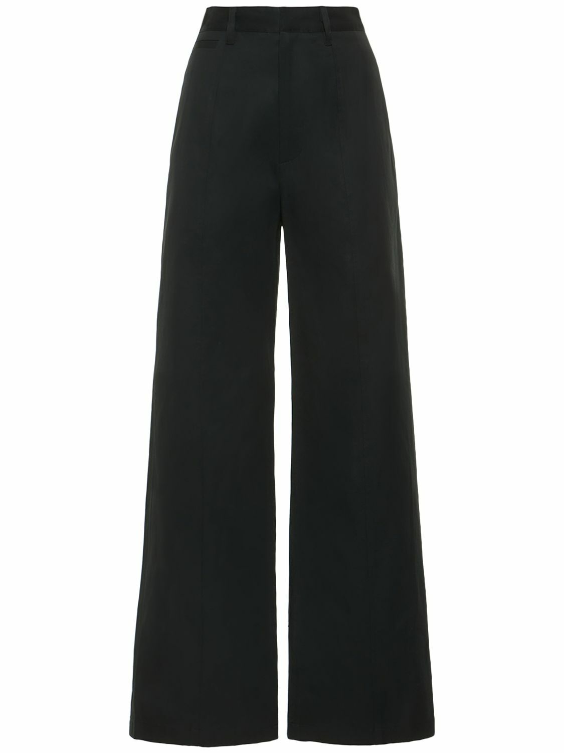 DEVEAUX Lizzy Cotton Twill Wide Leg Pants