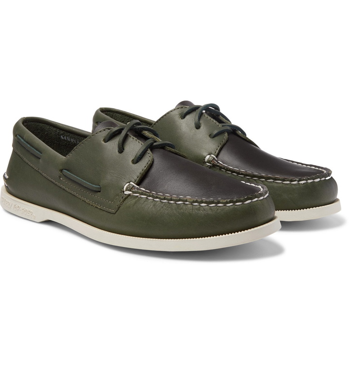 Photo: Sperry - Authentic Original Two-Tone Leather Boat Shoes - Green