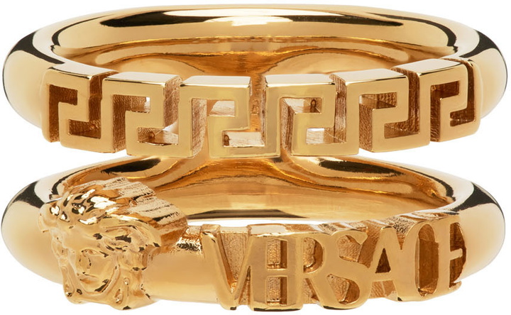 Photo: Versace Rose Gold La Medusa Greca Double Ring
