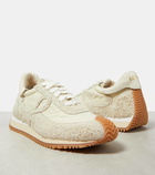 Loewe Flow Runner suede-trimmed sneakers