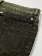 Givenchy - Slim-Fit Tapered Distressed Tie-Dyed Jeans - Green