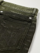 Givenchy - Slim-Fit Tapered Distressed Tie-Dyed Jeans - Green