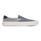 Vans Navy and White Striped Mt Vernon Slip-On 59 Vault LX Sneakers