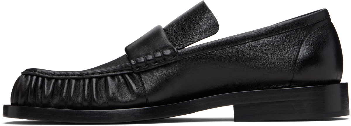 Jil Sander Black Square Toe Loafers
