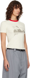 WILLY CHAVARRIA Off-White 'Call Girl' Ringer T-shirt