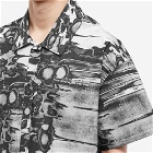Tobias Birk Nielsen Men's Ilalo Middle Seam Short Sleeve Shirt in Grey/Black Liquid Soil