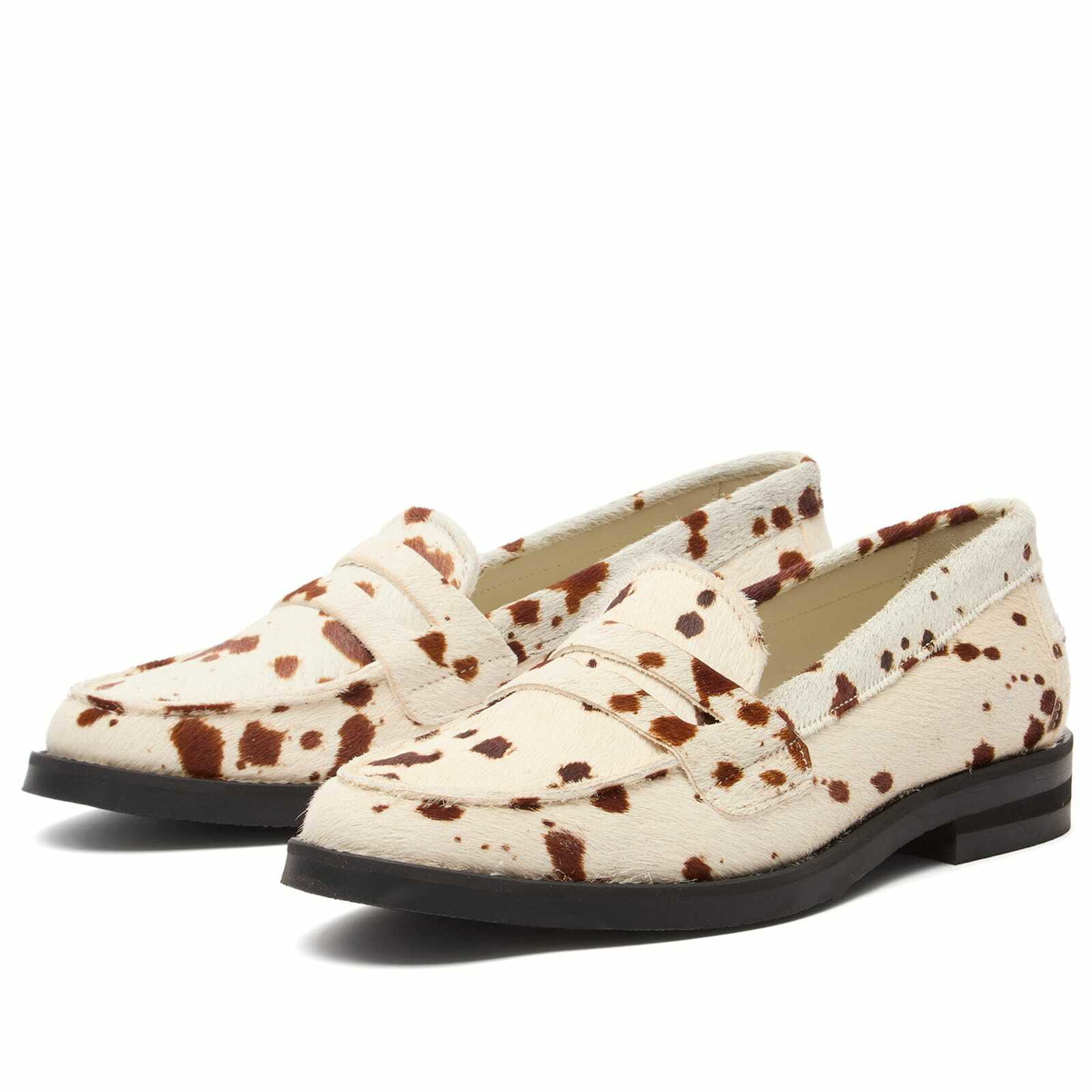 Duke + Dexter Women's Wilde Penny Loafer in Brown Cow