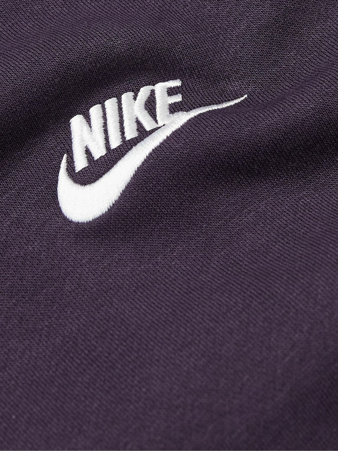 Nike - NSW Logo-Embroidered Cotton-Blend Jersey Sweatshirt - Blue Nike
