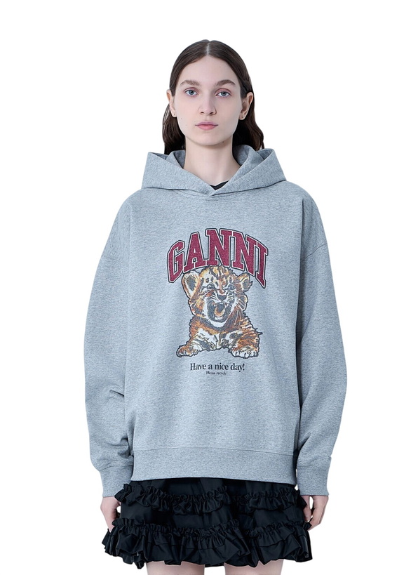 Photo: GANNI Isoli Beaded Baby Tiger Print Sweatshirt