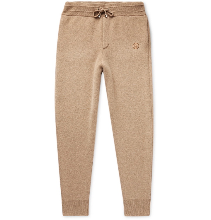 Photo: Burberry - Tapered Cashmere-Blend Sweatpants - Brown