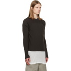 Rick Owens Brown Tower Ribbed Geo Sweater