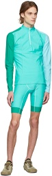 Jacquemus Blue & Green 'Le Haut Cycliste' Zip-Up T-Shirt