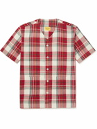Original Madras - Checked Cotton-Flannel Pyjama Shirt - Red