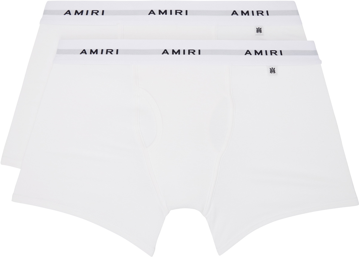 AMIRI Two-Pack White Logo Patch Boxer Briefs