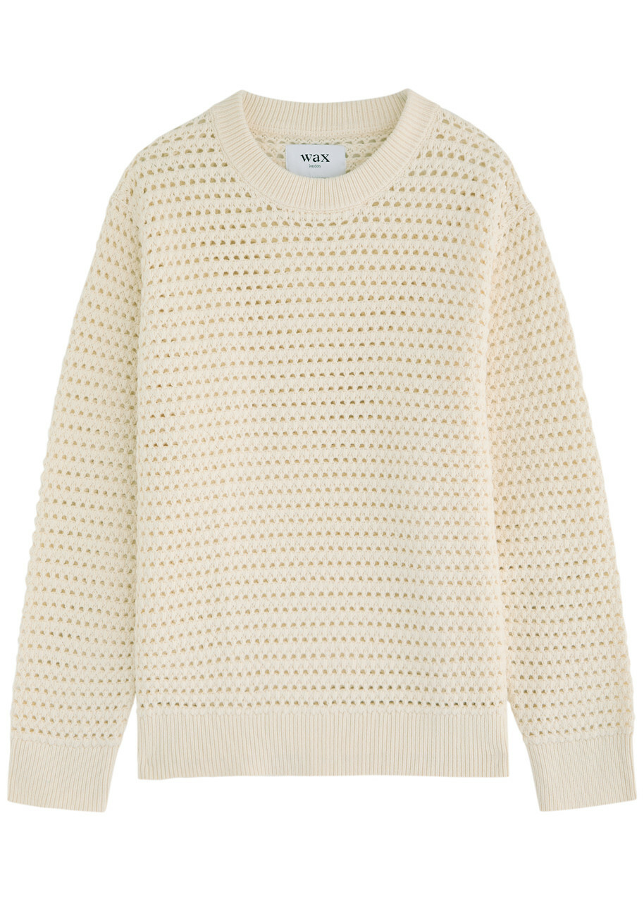 Wax London Wilde Open-knit Jumper Cream