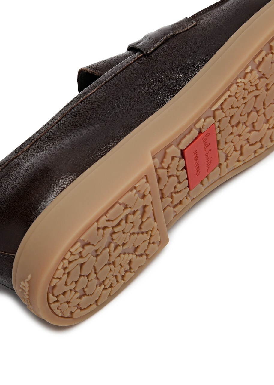 Paul Smith Montalcini Grained Leather Loafers Brown Paul Smith display picture 3