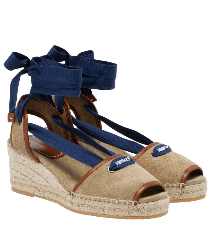 Photo: Versace Lola suede espadrille wedges